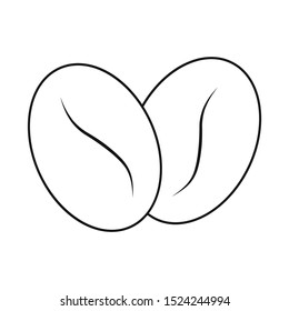 Vector design of coffee and bean logo. Graphic of coffee and seed vector icon for stock.