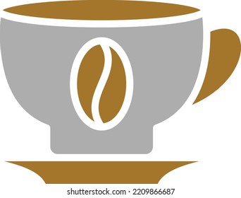 Estilo de icono de la copa de café de diseño de vectores