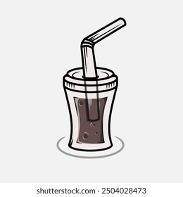 Vector design of coffee drink packaging on a white background