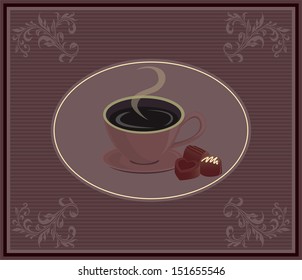 Vector design for coffee house or shop menu, the background