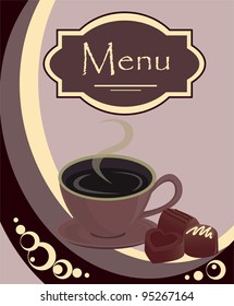 Vector design for coffee house or shop menu, the background