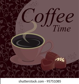 Vector design for coffee house or shop menu, the background
