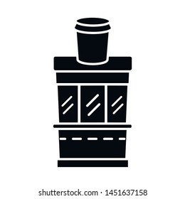 Vector design of coffee and kiosk icon. Collection of coffee and cafeteria vector icon for stock.