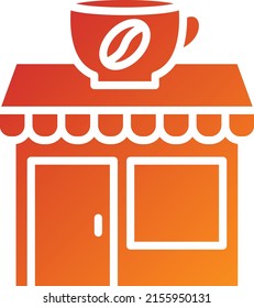Estilo del icono de la cafetería de diseño de vectores