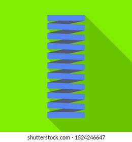 Vector design of coil and detail icon. Web element of coil and metal Stock vector illustration.