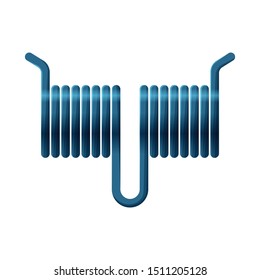 Vector design of coil and detail logo. Web element of coil and metal vector icon for stock.