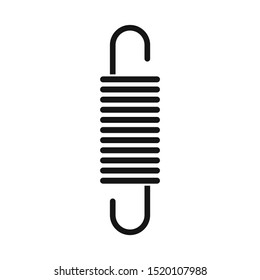 Vector design of coil and spiral symbol. Graphic of coil and absorber vector icon for stock.
