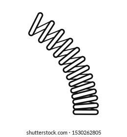 Vector design of coil and spiral symbol. Web element of coil and detail Stock vector illustration.