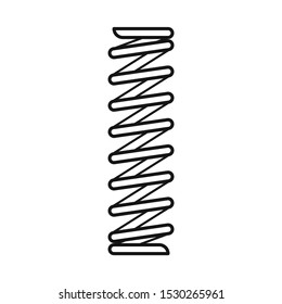 Vector design of coil and spiral symbol. Graphic of coil and absorber Stock vector illustration.