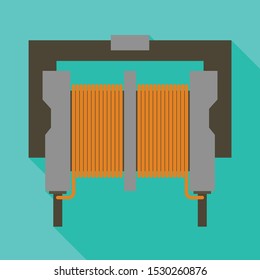 Vector design of coil and steel icon. Graphic of coil and flexible stock vector illustration.