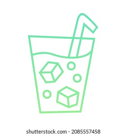 vector design, cold drink shape illustration