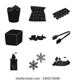 Vector design of cold  and transparent  symbol. Collection of cold  and water  stock vector