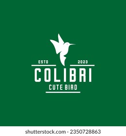 vector design of a colibri bird in flight