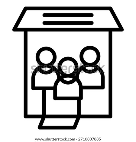 Vector Design Coliving Space Icon Style
