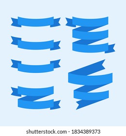 Vektordesign-Kollektion von blauen Bandelementen
