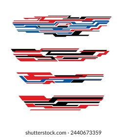 vector design for a collection of car body wrap stickers