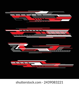 vector design for a collection of racing car body wrap stickers