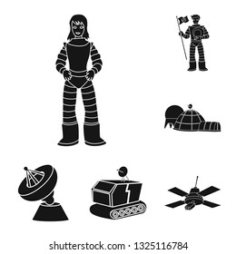 Vector design of colonization  and sky icon. Set of colonization  and galaxy  stock vector illustration.