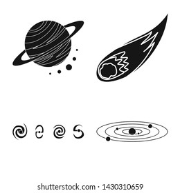 Vector design of colonization and sky sign. Collection of colonization and galaxy stock vector illustration.