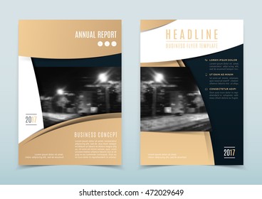 Vector design of the color annual report. Vector template of flyer for your business in A4 size. Corporate style of presentation.