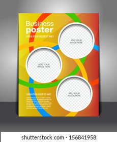 Vector design color flyer, magazine cover, poster template