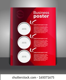 Vector design color flyer with place for image, magazine cover, poster template 