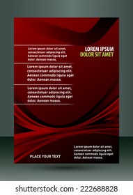 Vector design color flyer with place for image, magazine cover, poster template 