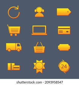 Vector Design color icon set  for marketplace 