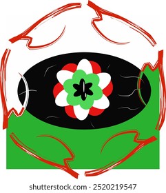  Vector design color palestine flag - all eyes on rafah palestine.