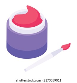 Diseño vectorial de la olla de color, estilo isométrico 