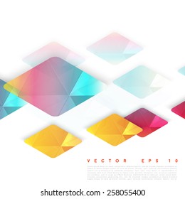 Vector design color rhombus on the background. 