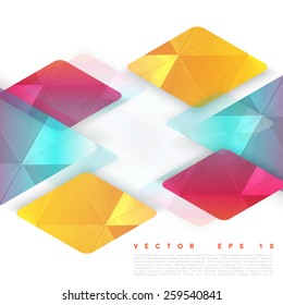 Vector design color rhombus on the background. 