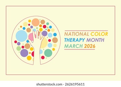 Vector Design Color Therapy Month – March 2026.
