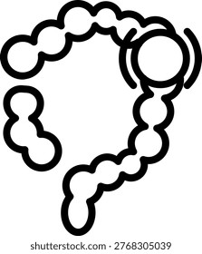 Vector Design Colorectal Cancer Icon Style