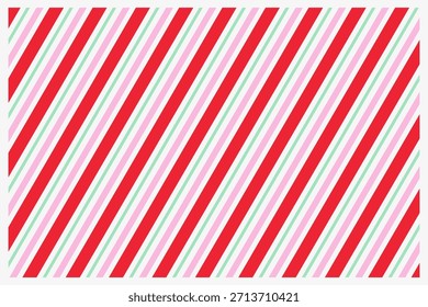 Diseño de Vector de Navidades de colores de caña de caramelo sin patrón.