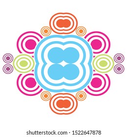 Vector Design of Colorful Circle Ornaments