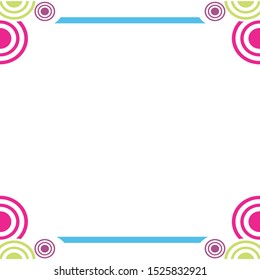 Vector Design of Colorful Circle Ornaments (Square Version)