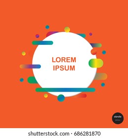 Vector design colorful circles elements template. Frame of circle use to website or business. Big circles background.