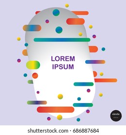 Vector design colorful circles elements template. Frame of circle use to website or business. Big circles background.