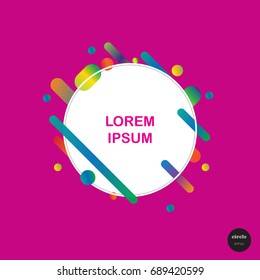 Vector design colorful circles elements template. Frame of circle use to website or business. Big circles background.