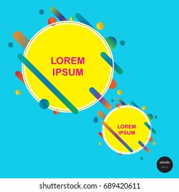 Vector design colorful circles elements template. Frame of circle use to website or business. Big circles background.