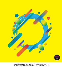 Vector design colorful circles elements template. Frame of circle use to website or business. Big circles background.