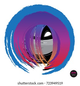 Vector design colorful circles elements template. Frame of circle use to website or business. Big circles background.
