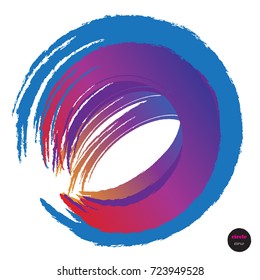 Vector design colorful circles elements template. Frame of circle use to website or business. Big circles background.