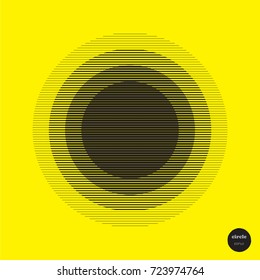 Vector design colorful circles with line elements template. Frame of circle use to website or business. Big circles background.