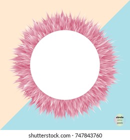 Vector design colorful circles with line elements template. Frame of circle use to website or business. Big circles pastel background.