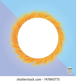 Vector design colorful circles with line elements template. Frame of circle use to website or business. Big circles pastel background.