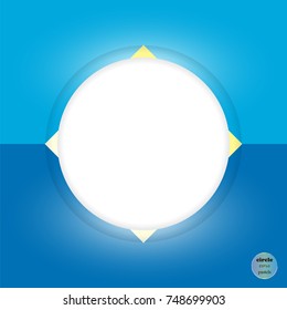 Vector design colorful circles with line elements template. Frame of circle use to website or business. Big circles background.