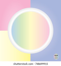 Vector design colorful circles with line elements template. Frame of circle use to website or business. Big circles background.