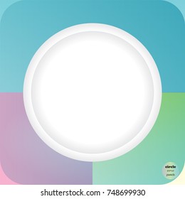 Vector design colorful circles with line elements template. Frame of circle use to website or business. Big circles background.
